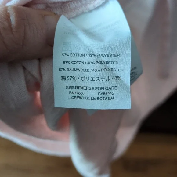 J. Crew Light Pink Tie-Back 3/4 Sleeve Top - Picture 5 of 8